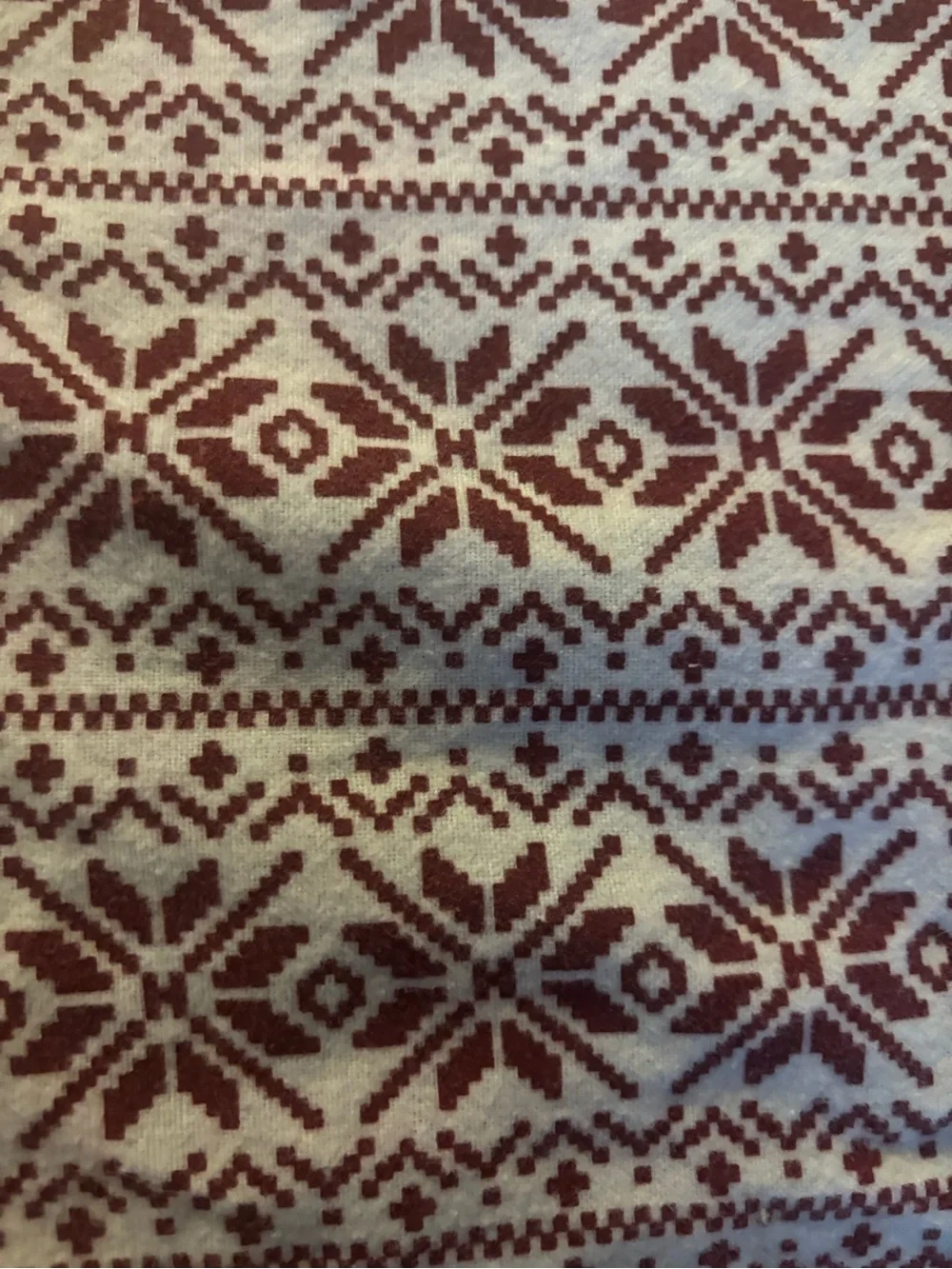 2 Flannel Nordic Snowflake Standard Pillowcase Set of 2 Winter Made in Turkey